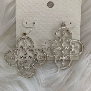 Susan Shaw pierced silver earrings.  NWT.